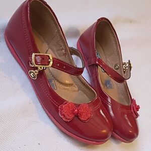 Coqueta Red Patent Leather Mary Jane Shoes